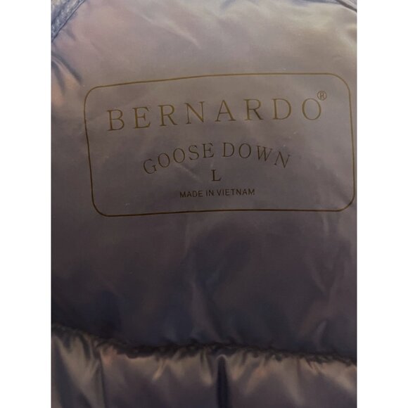 Bernardo Goose Down Puffer Vest L Black Nylon Outerwear Lightweight Warm Womens - Picture 3 of 13